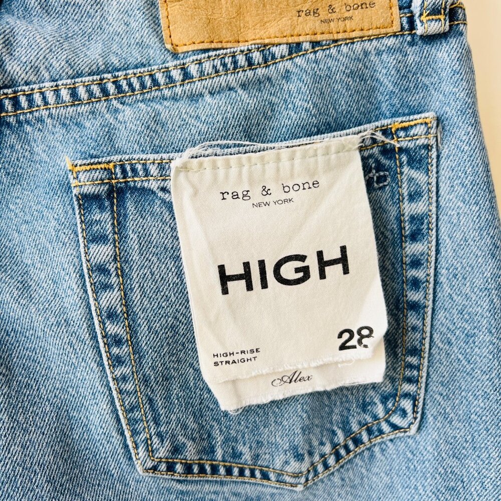 Rag & Bone Alex Highrise straight legs jeans, Size 28 M59 - Picture 7 of 12